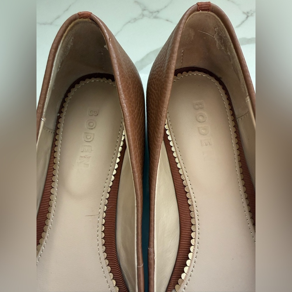 Boden Iris Snaffle Ballet Flats-Brown-Size 38 - Picture 5 of 11